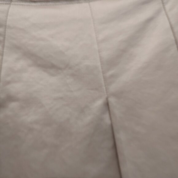 BCBGMAXAZRIA SKIRT COTTON POLYESTER BLEND IVORY ALENCON LACE ADORNMENT SIZE 8 - Picture 8 of 9